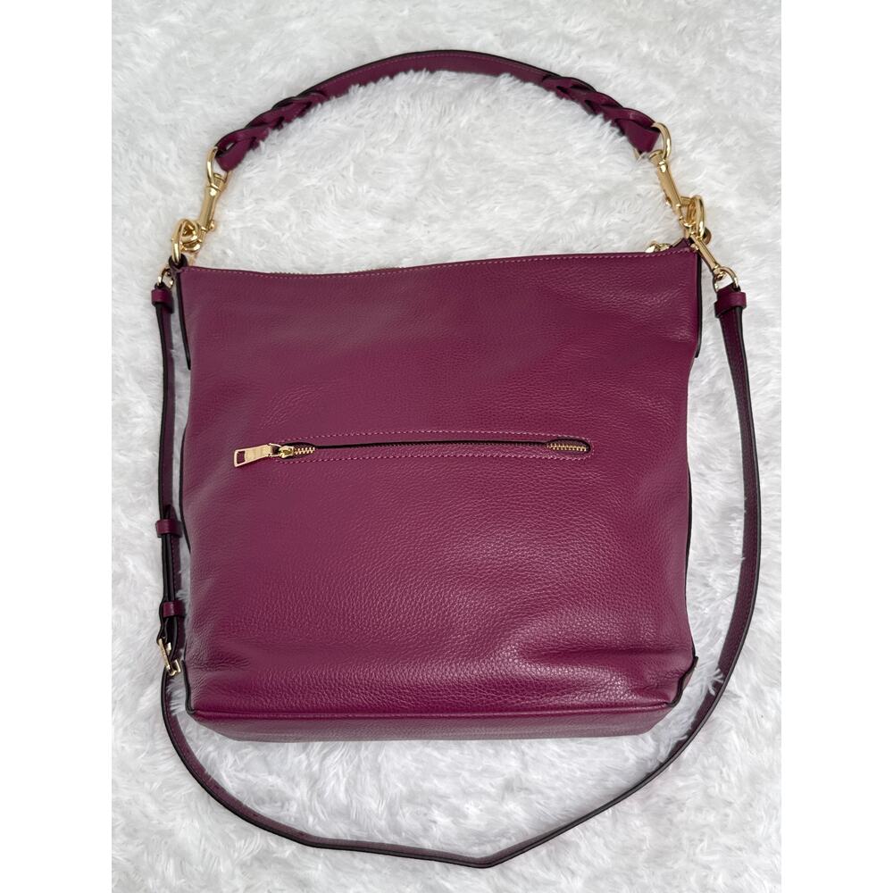 Coach Abby duffle berry Pebbled Leather Shoulder Bag F31507 like NEW - Picture 3 of 15